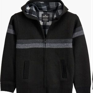 Xray Kids Black and Gray Zip-Up Hoodie